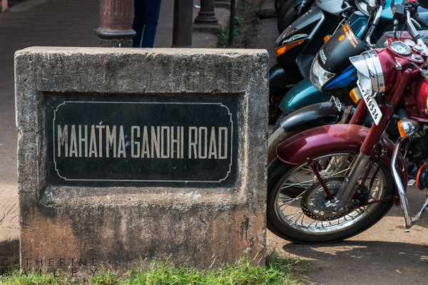 Mahatma Gandhi Road sign | Catherine Bailey Photography 